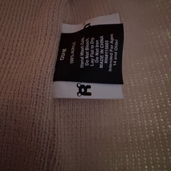 RILAKKUMA SAN-X CO BEIGE BEANIE OS NWT PATCH IS SEWN ON UNISEX - Picture 7 of 8